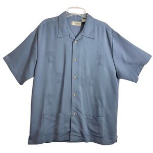 Cubavera Short Sleeve Mens Casual Button Down Large